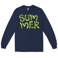 Navy summer kiwi Long Sleeve Tee - BarkalooDesign