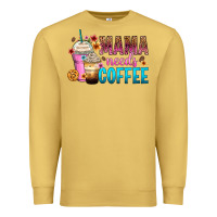 Antique Gold mama needs coffee Premium Sweatshirt - Zillion Design Studio