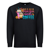 Black mama needs coffee Premium Sweatshirt - Zillion Design Studio