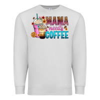 Dove Grey mama needs coffee Premium Sweatshirt - Zillion Design Studio
