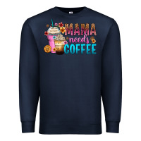 Navy mama needs coffee Premium Sweatshirt - Zillion Design Studio
