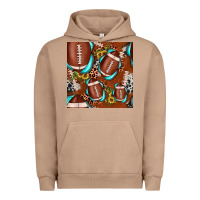 Pigment Burro football leopard gemstone sunflower seamless pattern Urban Hoodie - JahusDesignShop