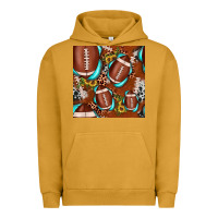 Pigment Peanut Butter football leopard gemstone sunflower seamless pattern Urban Hoodie - JahusDesignShop