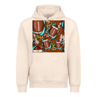 Sandshell football leopard gemstone sunflower seamless pattern Urban Hoodie - JahusDesignShop