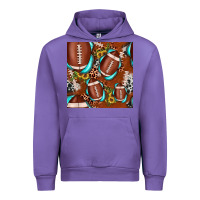 Tulip football leopard gemstone sunflower seamless pattern Urban Hoodie - JahusDesignShop