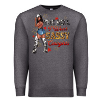 Charcoal Heather the heel i wont sassy cowgirls Premium Sweatshirt - texasbilliewilder
