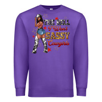 Purple the heel i wont sassy cowgirls Premium Sweatshirt - texasbilliewilder