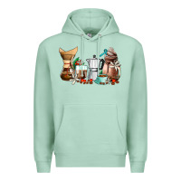 Seafoam coffee tools coffee cups Premium Hoodie - AdoDesignShop