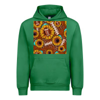 Emerald football leopard sunflower seamless pattern Urban Hoodie - JahusDesignShop