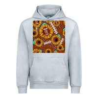 Heather Grey football leopard sunflower seamless pattern Urban Hoodie - JahusDesignShop