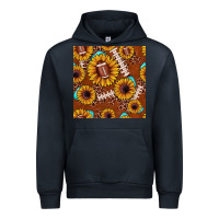 Navy football leopard sunflower seamless pattern Urban Hoodie - JahusDesignShop