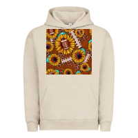 Pigment French Oak football leopard sunflower seamless pattern Urban Hoodie - JahusDesignShop