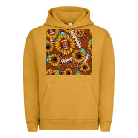 Pigment Peanut Butter football leopard sunflower seamless pattern Urban Hoodie - JahusDesignShop