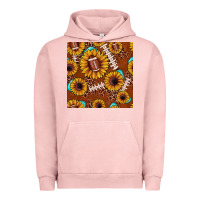 Pigment Salmon football leopard sunflower seamless pattern Urban Hoodie - JahusDesignShop