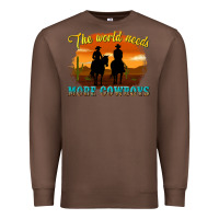 Chestnut the world needs more cowboys Premium Sweatshirt - texasbilliewilder