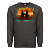 Smoke the world needs more cowboys Premium Sweatshirt - texasbilliewilder