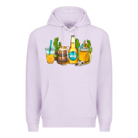 Lilac beer coffee cups Premium Hoodie - AdoDesignShop