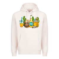 Pale Pink beer coffee cups Premium Hoodie - AdoDesignShop