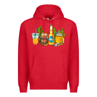 Red beer coffee cups Premium Hoodie - AdoDesignShop