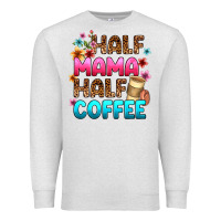 Oatmeal Heather half mama half coffee Premium Sweatshirt - Zillion Design Studio