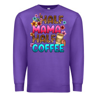 Purple half mama half coffee Premium Sweatshirt - Zillion Design Studio