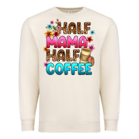Sandshell half mama half coffee Premium Sweatshirt - Zillion Design Studio