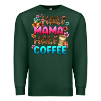 Sports Green half mama half coffee Premium Sweatshirt - Zillion Design Studio