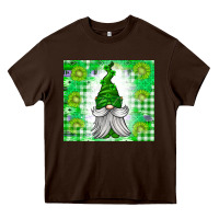 Chocolate Brown St. Patricks Day Gnome Heavy Core Tee - CowhideDigitalArt