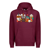 Burgundy volleyball coffee cups Premium Hoodie - AdoDesignShop