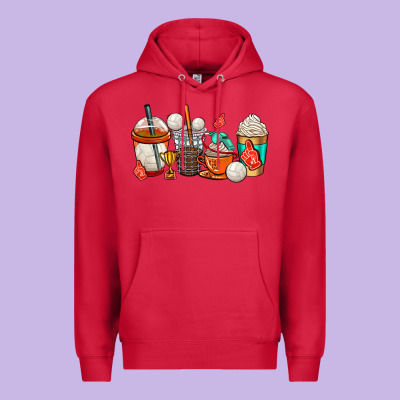 Volleyball Coffee Cups Premium Hoodie Designed By Adodesignshop