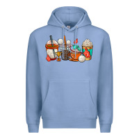 Colony Blue volleyball coffee cups Premium Hoodie - AdoDesignShop