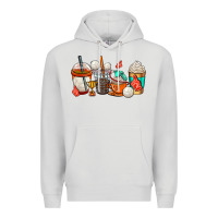 Dove Grey volleyball coffee cups Premium Hoodie - AdoDesignShop