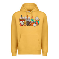Mustard volleyball coffee cups Premium Hoodie - AdoDesignShop