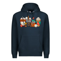 Navy volleyball coffee cups Premium Hoodie - AdoDesignShop