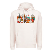 Pale Pink volleyball coffee cups Premium Hoodie - AdoDesignShop