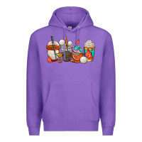 Purple volleyball coffee cups Premium Hoodie - AdoDesignShop