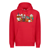 Red volleyball coffee cups Premium Hoodie - AdoDesignShop