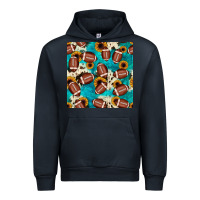 Navy football turquoise cowhide sunflower seamless pattern Urban Hoodie - JahusDesignShop
