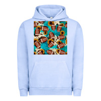 Pigment Grape Ice football turquoise cowhide sunflower seamless pattern Urban Hoodie - JahusDesignShop