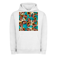Pigment Lunar Rock football turquoise cowhide sunflower seamless pattern Urban Hoodie - JahusDesignShop