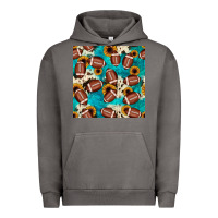 Pigment Tornado football turquoise cowhide sunflower seamless pattern Urban Hoodie - JahusDesignShop