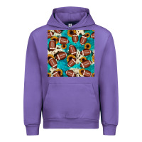 Tulip football turquoise cowhide sunflower seamless pattern Urban Hoodie - JahusDesignShop