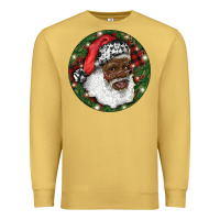 Antique Gold African American Santa Christmas Premium Sweatshirt - RanaPortraitStore