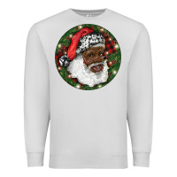 Dove Grey African American Santa Christmas Premium Sweatshirt - RanaPortraitStore