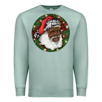 Seafoam African American Santa Christmas Premium Sweatshirt - RanaPortraitStore