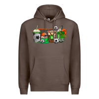 Coffee soccer coffee cups Premium Hoodie - AdoDesignShop
