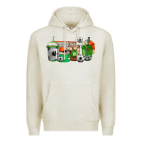 Oatmeal Heather soccer coffee cups Premium Hoodie - AdoDesignShop