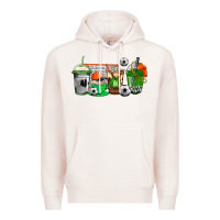 Pale Pink soccer coffee cups Premium Hoodie - AdoDesignShop