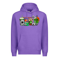 Purple soccer coffee cups Premium Hoodie - AdoDesignShop