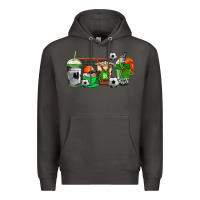 Smoke soccer coffee cups Premium Hoodie - AdoDesignShop